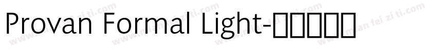 Provan Formal Light字体转换
